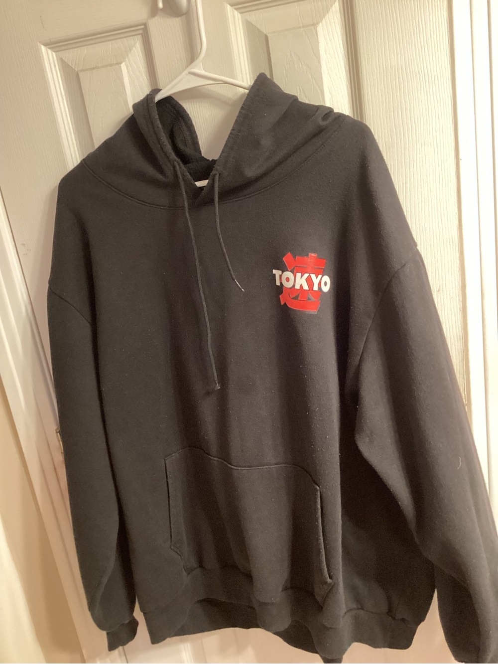 Black Tokyo Graphic Hoodie - Casual Men's Pullover
Size 2X